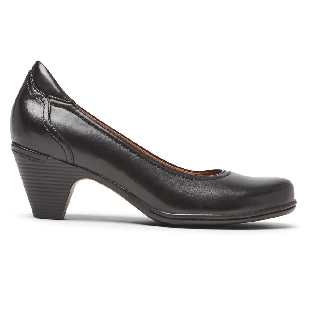 Rockport Cobb Hill Adaline Heel - Womens Pumps - Black - NZ (SEW-175493)